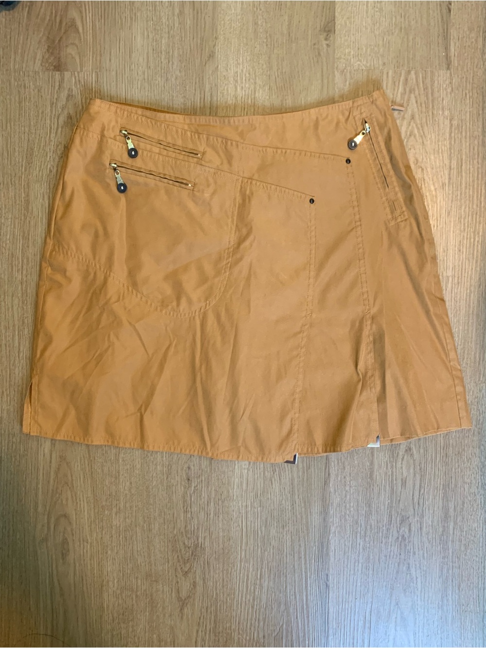 Jamie Sadock Brown Active Golf Skirt Tennis Mini Skirt Size 10 Pockets Pleated